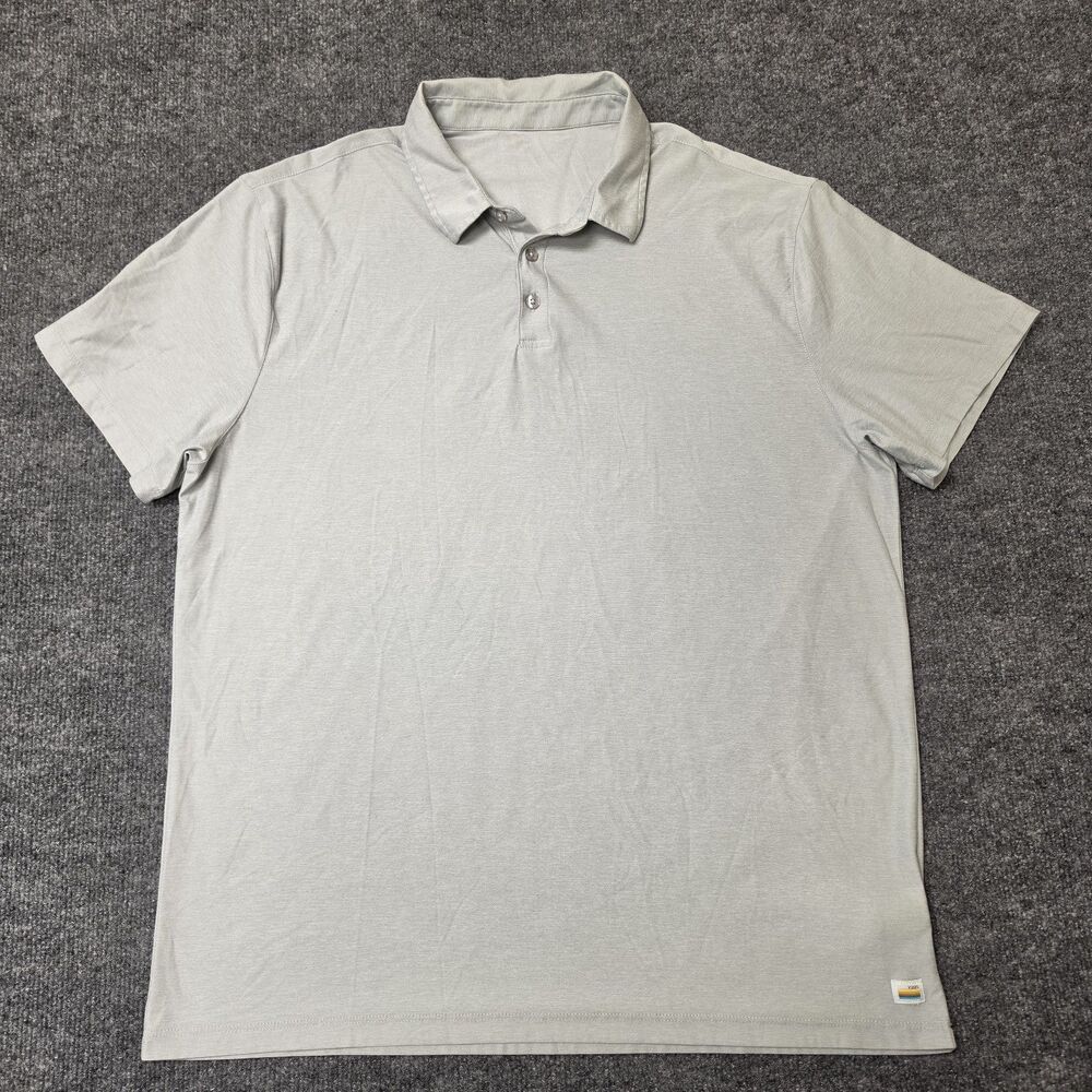 Vuori Strato Tech Men's Polo Shirt Sz XL Short Sleeves Stretch Performance Soft